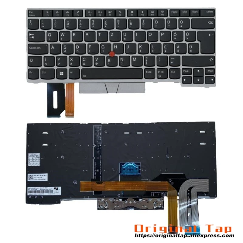 HU Hungarian Backlit Keyboard for Lenovo Thinkpad E480 E485 E490 T480S T490 T495 P43S L480 L490 L380 L390 Yoga 01YN355 01YN435