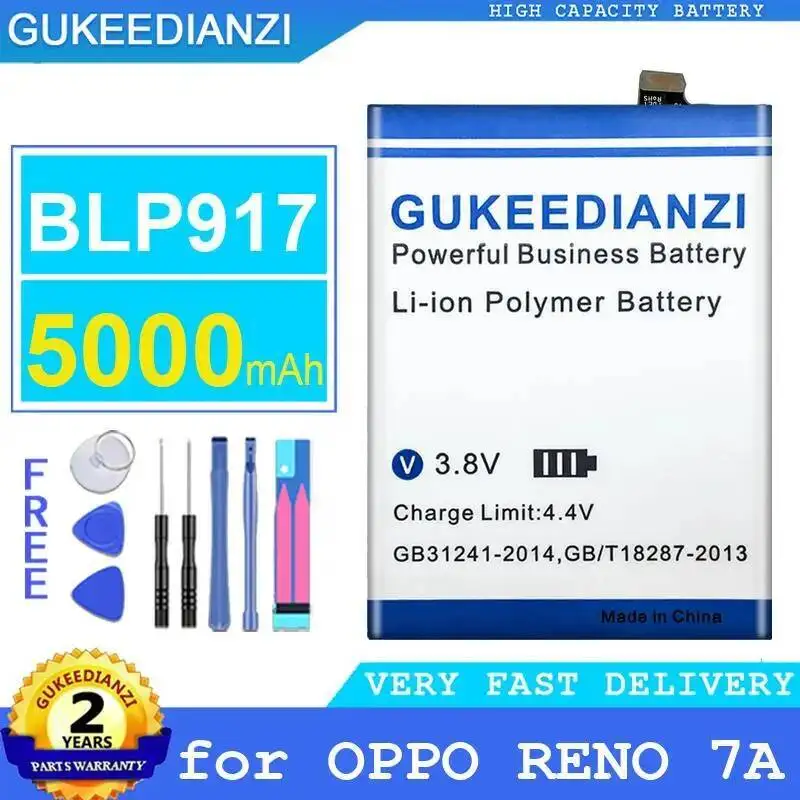 

Сменный аккумулятор премиум-класса для мобильного телефона Oppo Reno 7A BLP917 емкостью 5000 мАч