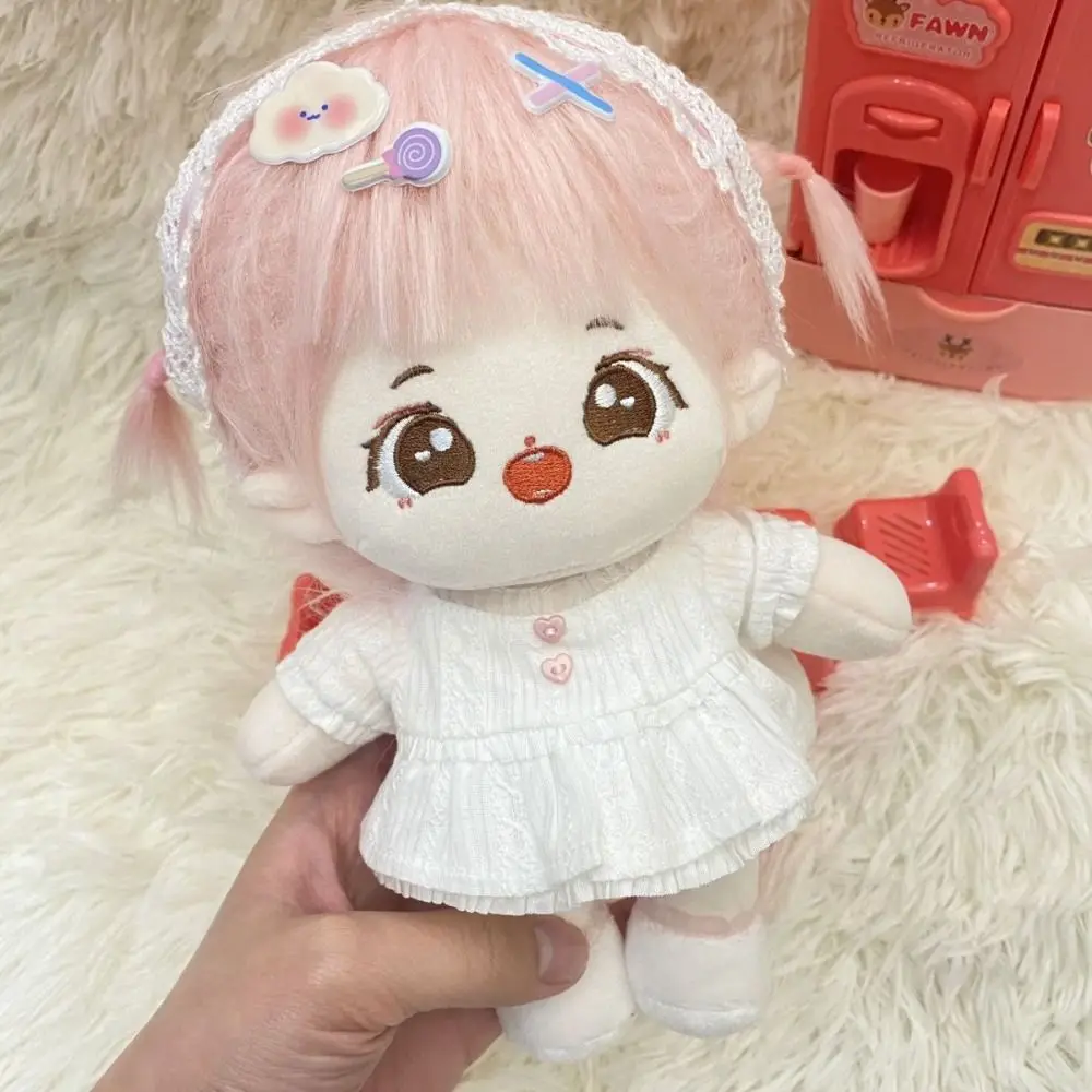

Head Cover 20cm Cotton Doll Dress Lolita Hoodies Cotton Doll Clothes Sweet Shoulder Strap Skirt Plush Toy Clothes