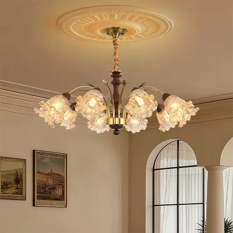 for Living Room Chandelier Antique American Designer High End Bedroom Light French Retro 2025 New Hall Main Light