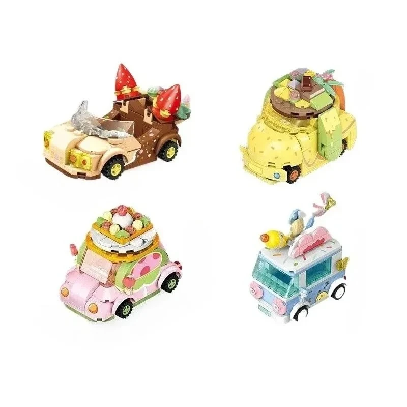 

SEMBO BLOCK Candy Planet Candy Cars Small Particle Educational Building Block Toys for Girls Lovely Gifts