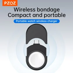 PZOZ USB Type C Portable Wireless Charger For Apple Watch Ultra 10 9 8 7 SE 2 Magnetic Charging For iWatch Series Dock Station