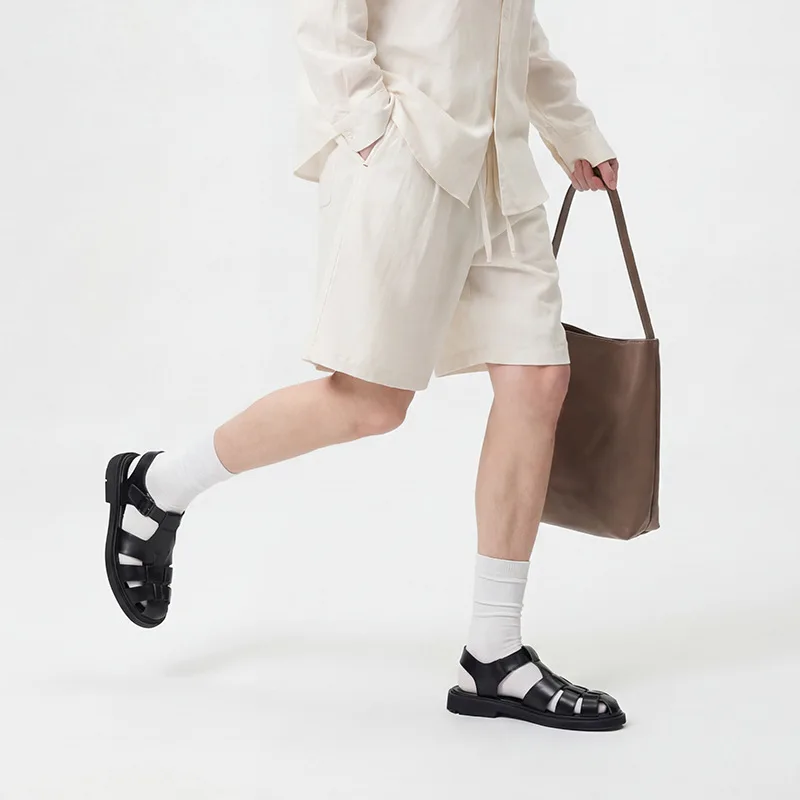 Pantalones Cortos Casuales de Verano para Hombre, Elegantes, Estilo Old Money, con Cordón en la Cintura, Holgados, Tipo Bermuda
