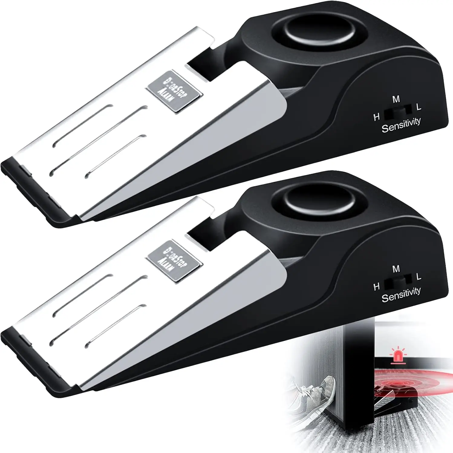 1/2Pcs Portable Travel 120 DB Siren Sound Intruder Burgard System Wireless Door Stop Alarm Home Security Door Alarm