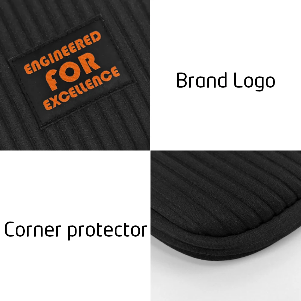 حقيبة كمبيوتر محمول لجهاز MacBook مقاس 9-16 بوصة، Dell، HP، Lenovo، حافظة كمبيوتر محمول واقية مقاومة للصدمات لأجهزة الكمبيوتر المحمولة مقاس 11 13 14 15 16 بوصة