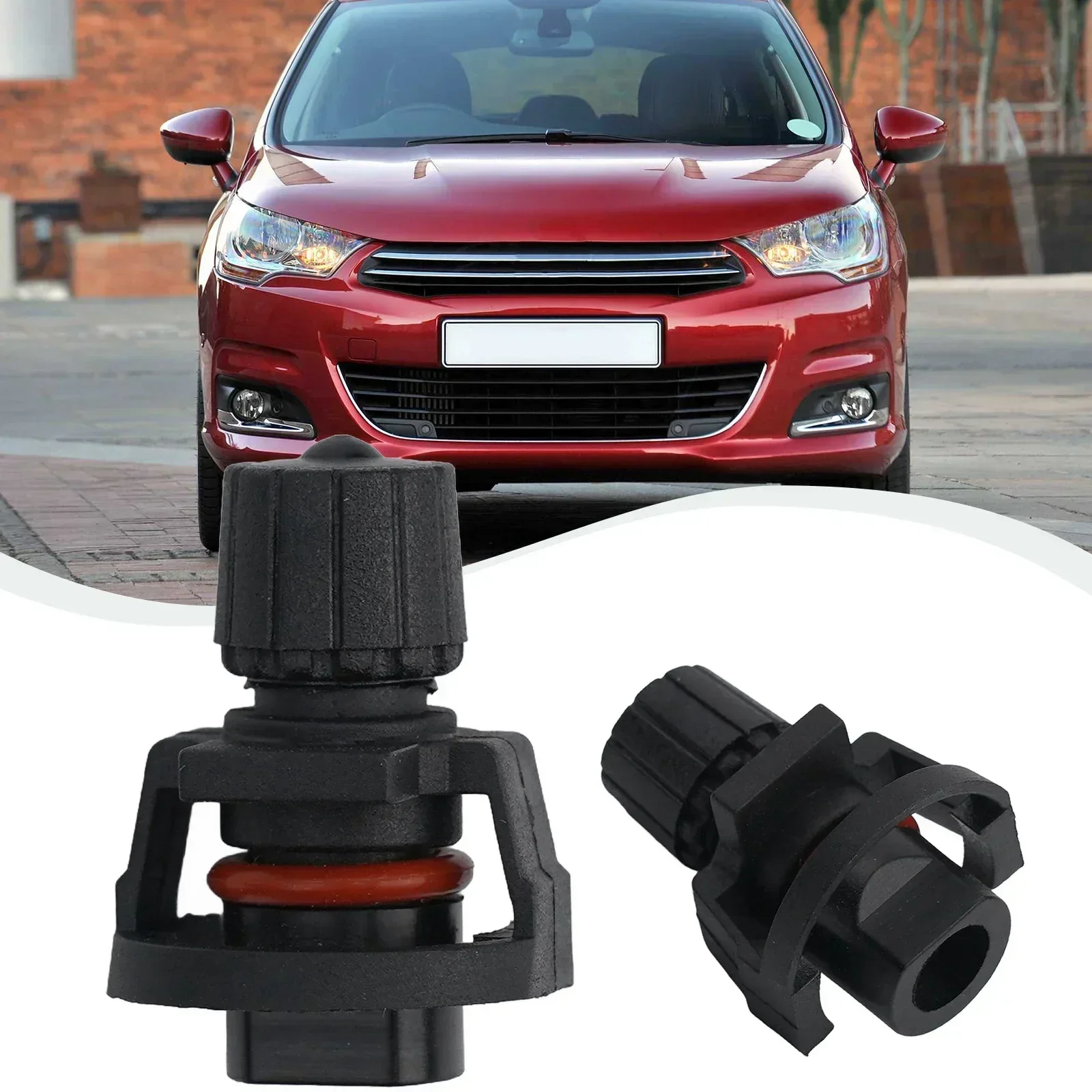 Car Coolant Thermostat Drain Cap Flange For 308 2008 3008 C3 C4 1323V3 Radiator Drain Cap Sealing Plug Coolant Thermostat Flange