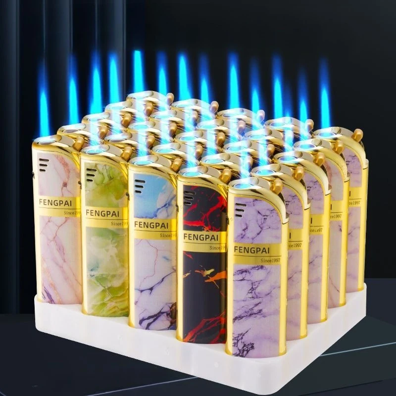 

Металлическая ветрозащитная зажигалка для сигар, 25 шт., реактивная горелка, газовое пламя, зажигалки, аксессуары для курения, бутановые гаджеты для мужчин, портативные