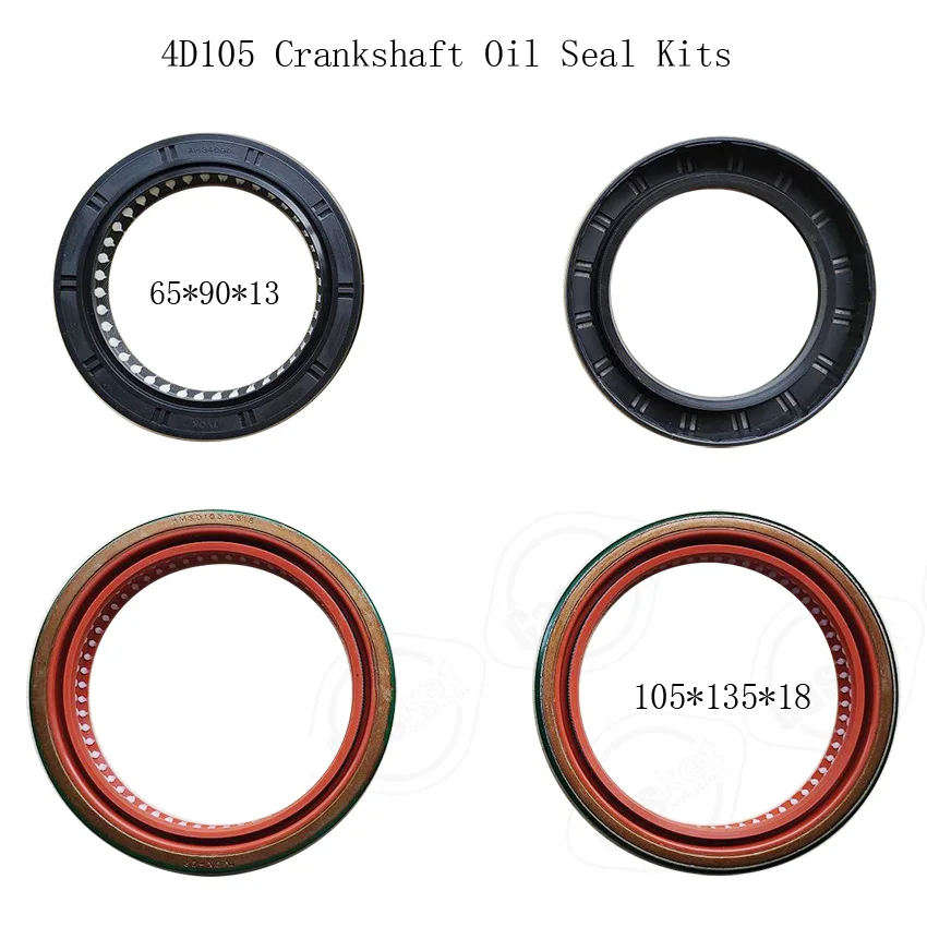 Crankshaft Front & Rear Oil Seal For Komatsu 3D95 3D95S 4D95 6D95L 6D95 4D105 4D105-3 -5 Engine Parts AE3297A BH3099E AW9063E