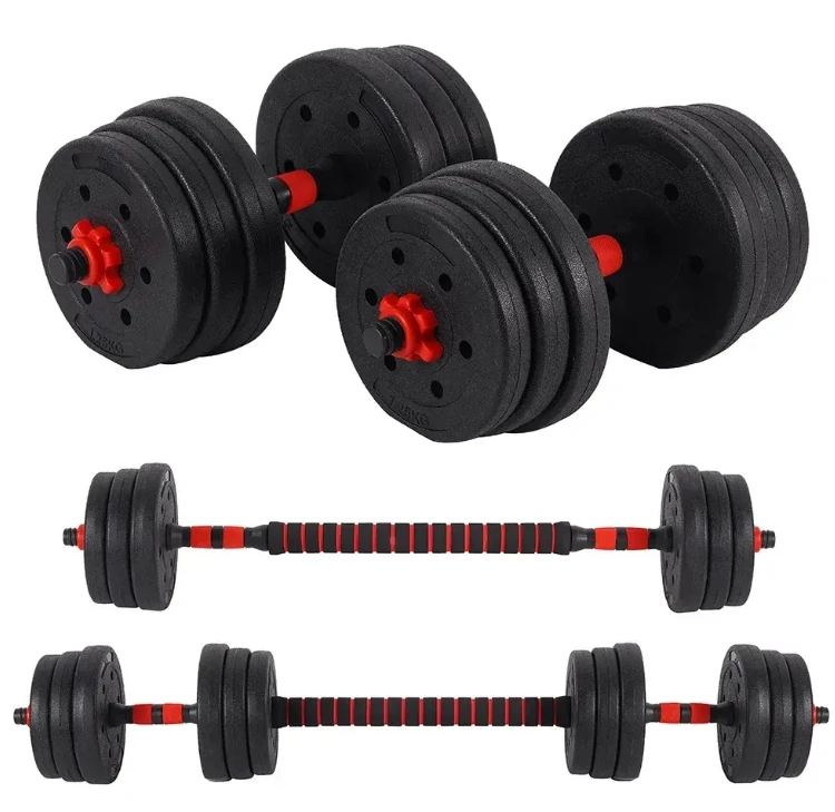 Juego de mancuernas de neopreno y hierro ajustables CE de 90 lb para entrenamiento de todo el cuerpo para hombres y mujeres