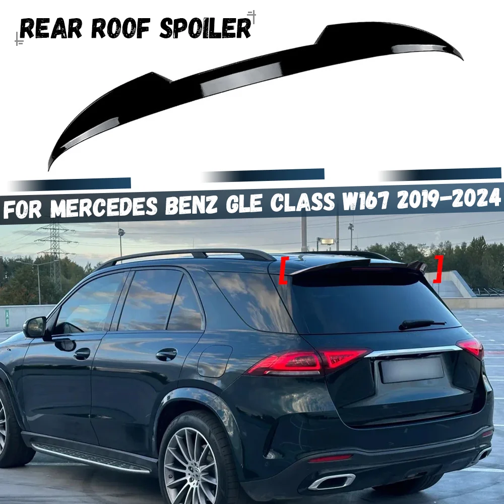 

For Mercedes Benz GLE Class W167 C167 2019-2024 Rear Spoiler Cap Rear Trunk Boot Roof Lip Spoiler BodyKit Tuning