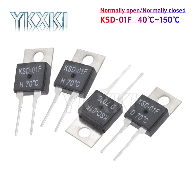 2 piezas KSD-01F 40 ~ 150 ℃   45 50 55 60 65 70 75 80 85 90 100 ℃   Termostato del sensor de temperatura del interruptor térmico de grados NC NO 1.5A JUC-31F