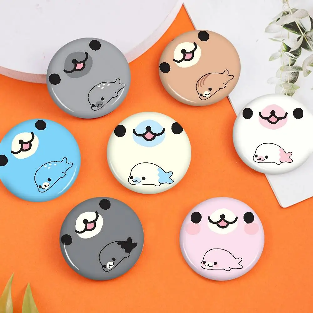 CUTE M-Mamegoma 58mm Handmade Brooch Cartoon Cosplay Badge on Backpack Jewelry Accessories Gifts