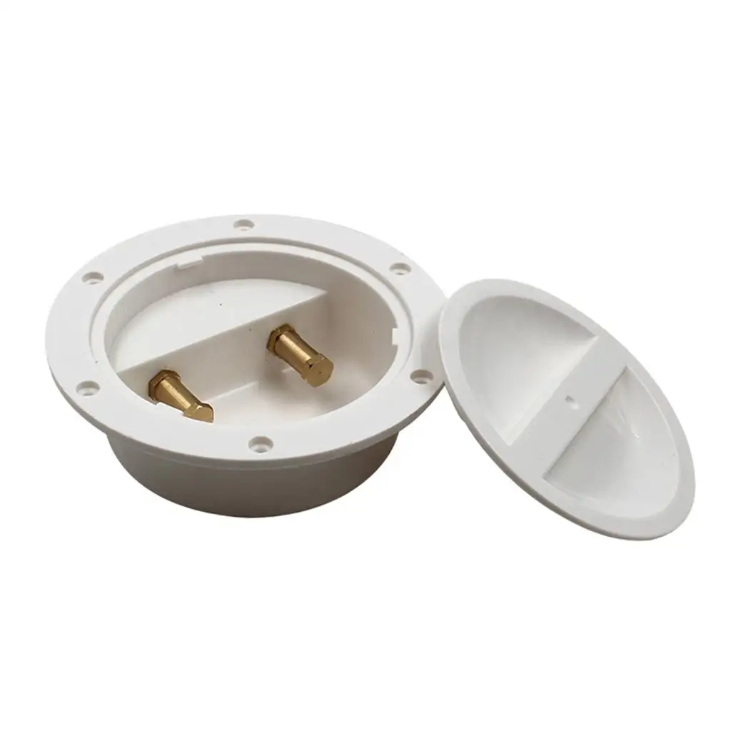 Plastic Marine Fishing Power Base Round Junction Supply Box for Waterproof Boat Cabinet Panel Wiring Management