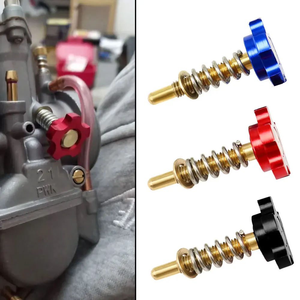 

1pc Motorcycle Idle Speed Screw Carburetor Adjuster Replaceable Manual Choke Starter Plunger Switch for 21-34MM PWK Carburetor