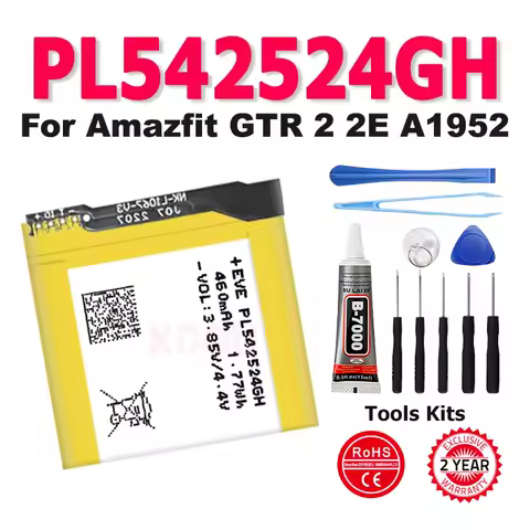 Battery PL542524GH PL552624 For Amazfit GTR 2 2E A1952 Smart Watch Battery PL542524 542524 Battery + Free Tools