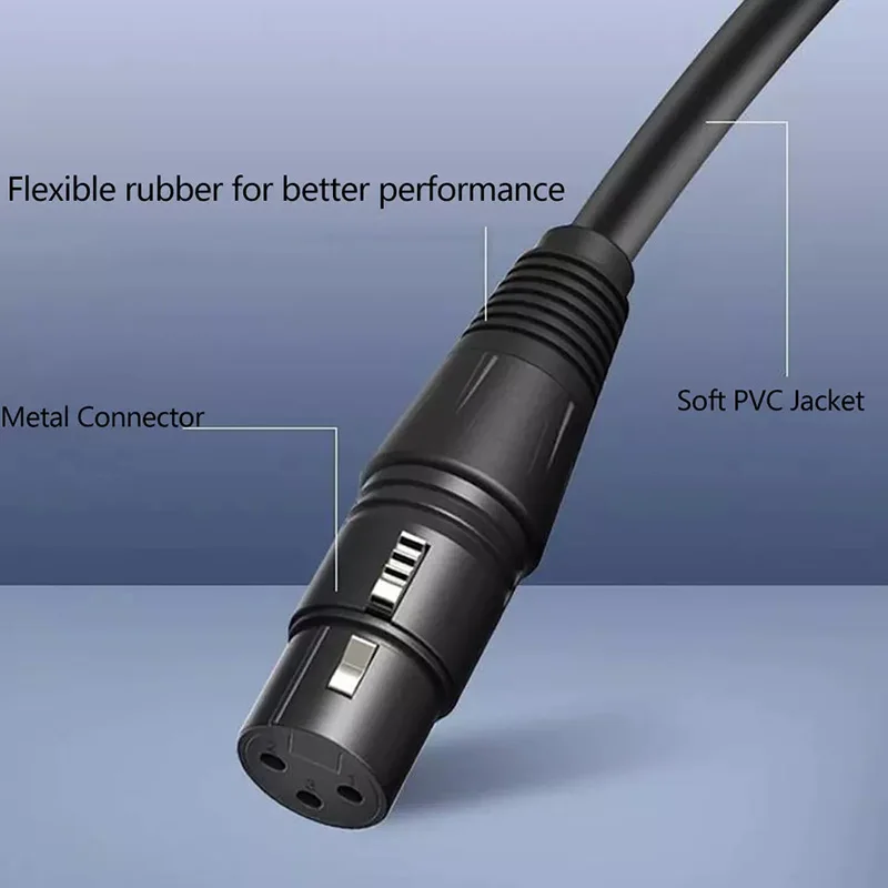 3 PIN 5Pin Connector XLR Cable Male to Female M/F OFC Audio Wire Shielded For Microphone Mixer DMX Cable 0.3m 1m 3m 5m 10m 15m