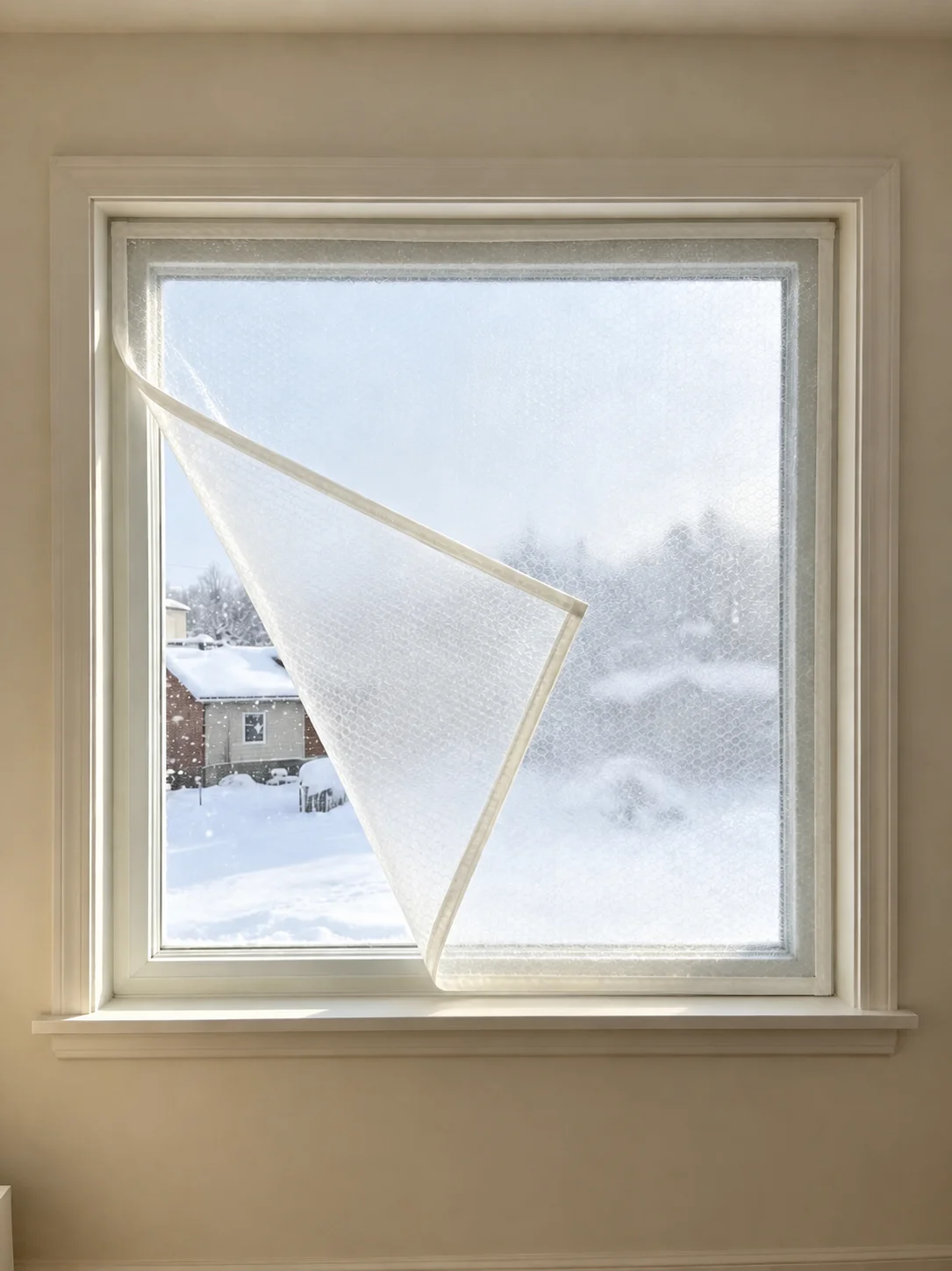 Thickened Sealed Thermal Film for Winter Windproof and Insulation, Door and Window Soundproof Curtains, Window Sealing Solution,