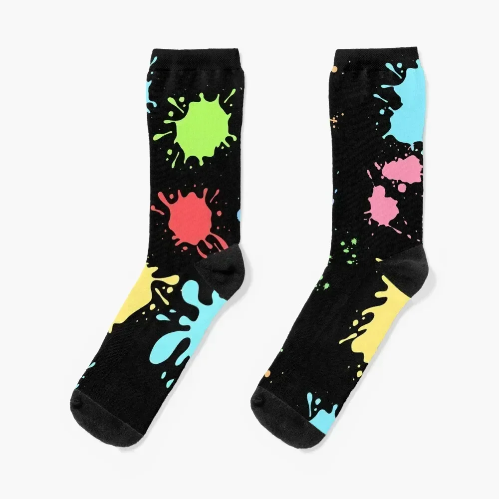 Paint Splatter Vector Illustration Socks sheer loose cotton Socks For Man Women's