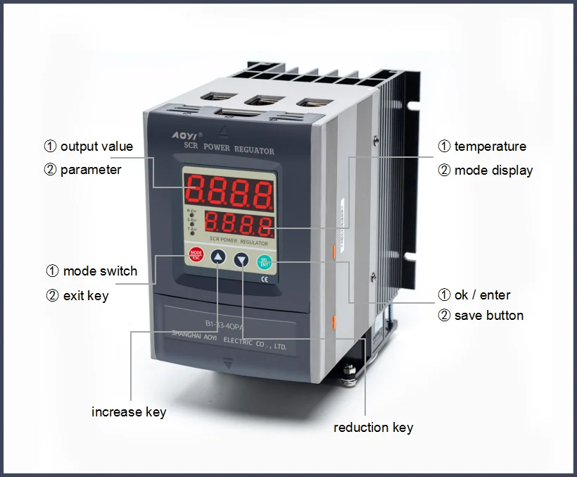 AOYI 380 فولت تيار متردد الثايرستور scr B3-4-5-33-PA منظم الطاقة لإمدادات الطاقة