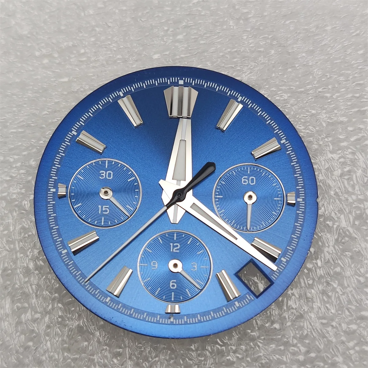 VK63 Watch Dial 29.5mm BGW9 Dial with Ice Blue Blue for VK63 Quartz Hand Movement Accessories VK63 Hands Quartz Movement Parts