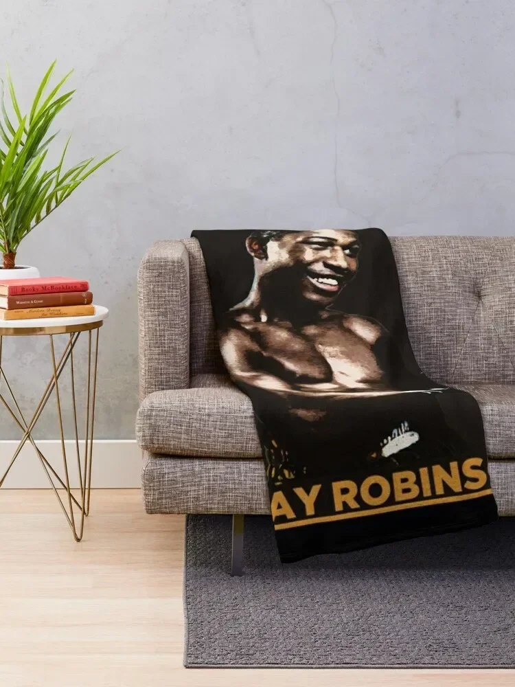 Sugar ray robinson t-shirt Throw Blanket Decorative Throw Large Warm Blankets