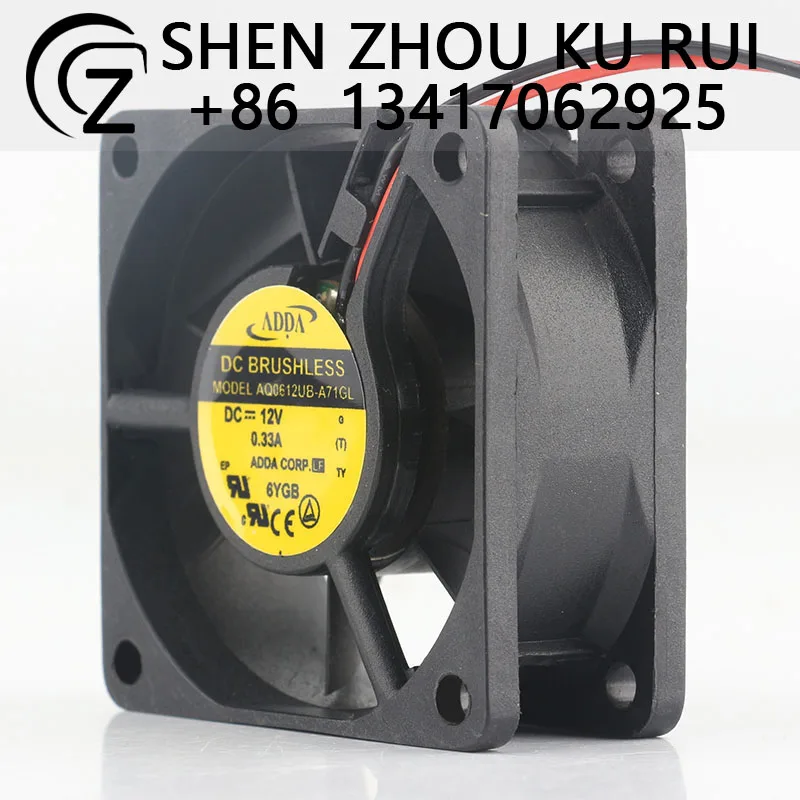 

New ADDA 5V 24V 48V DC12V 0.33A AC EC 6CM inverter High air volume chassis Waterproof AQ0612UB-A71GL cooling fan