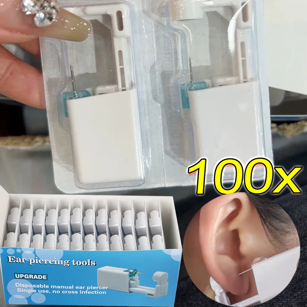 Disposable Safe Painless Ear Piercing Kit Healthy Sterile Puncture Tool Without Inflammation for Earring Ear Piercing Gun Set