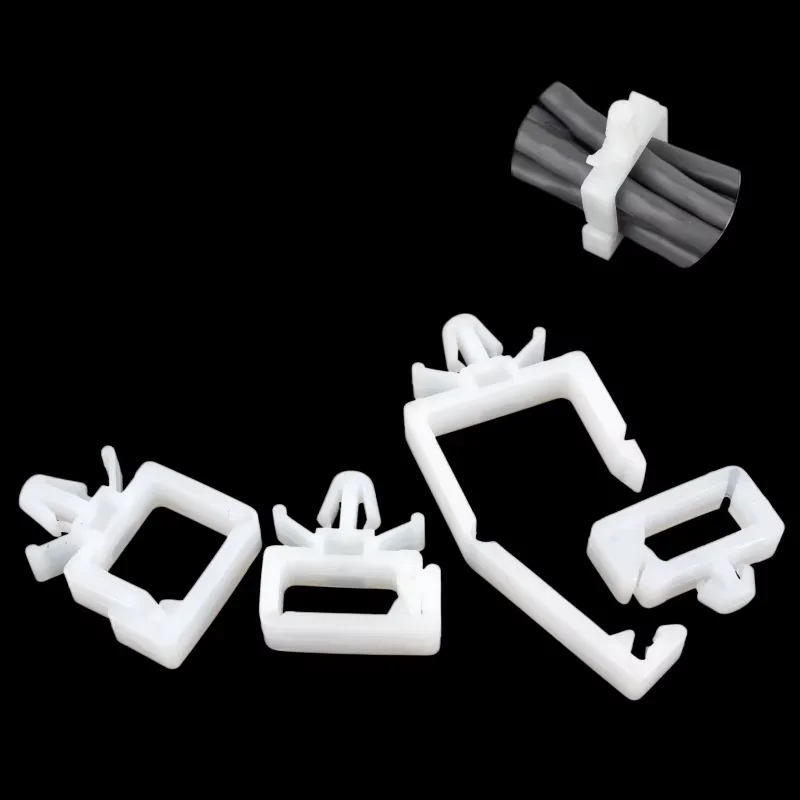 CHC-1/2/3/4 White Nylon Snap-In Aircraft Cable Clip Organizer Management Holder Isolation Bundling Clamp for Electronics