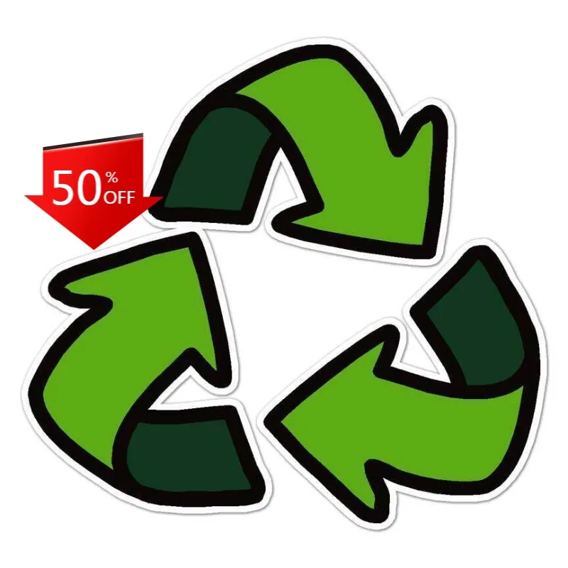 

Recycle Symbol Sticker Decal Waterproof Reflective Decal Bumper Window Stickers Decoration