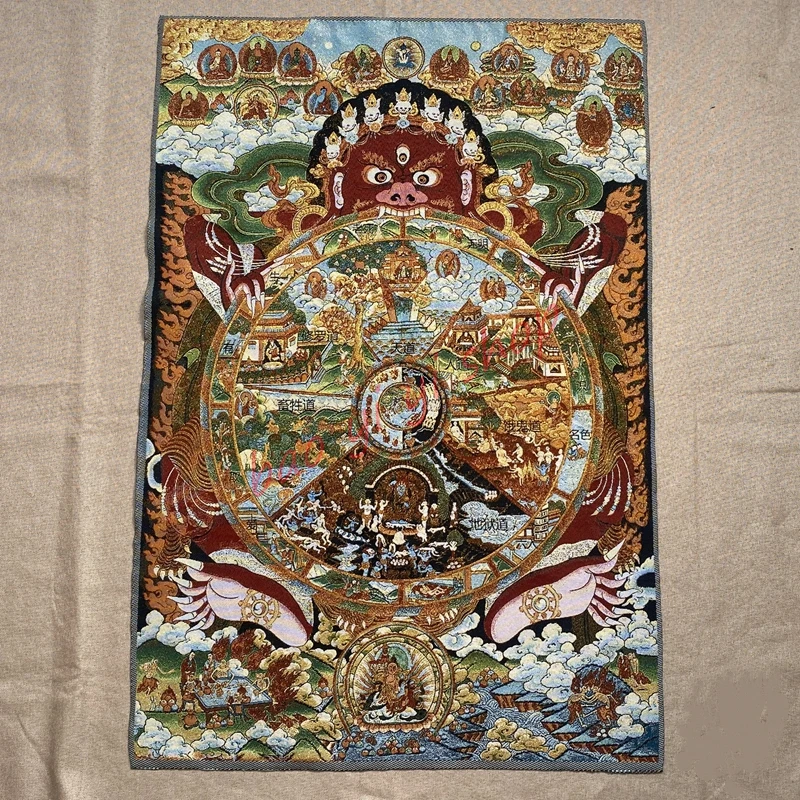 Religious Thangka decorative portraitsthe,six great divisions in the wheel of karma,Town house ward off evil spirits