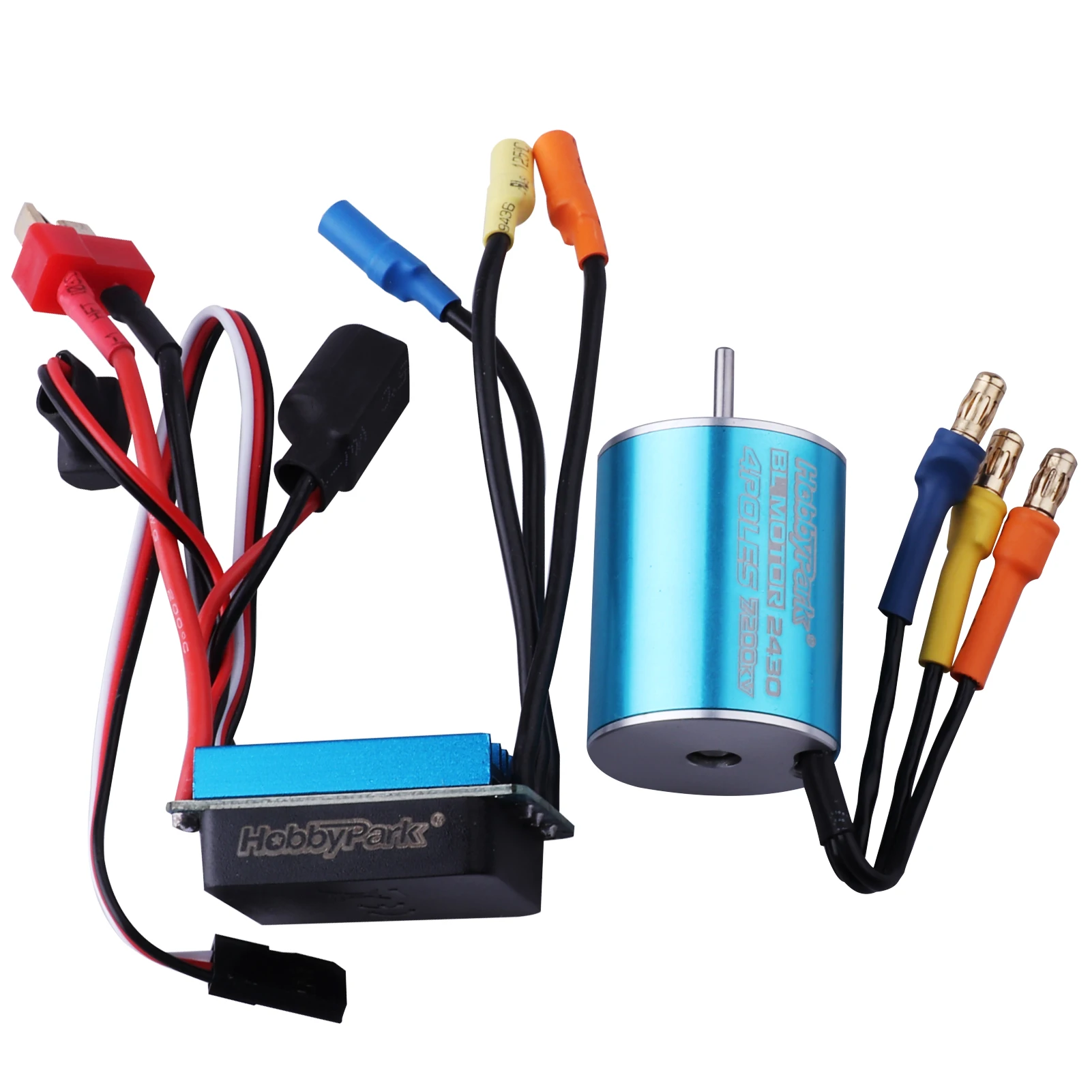 HobbyPark 2430 7200KV Brushless Motor with 25A ESC Combo Compatible with Traxxas LaTrax Teton Desert Prerunner Rally Losi Mini T