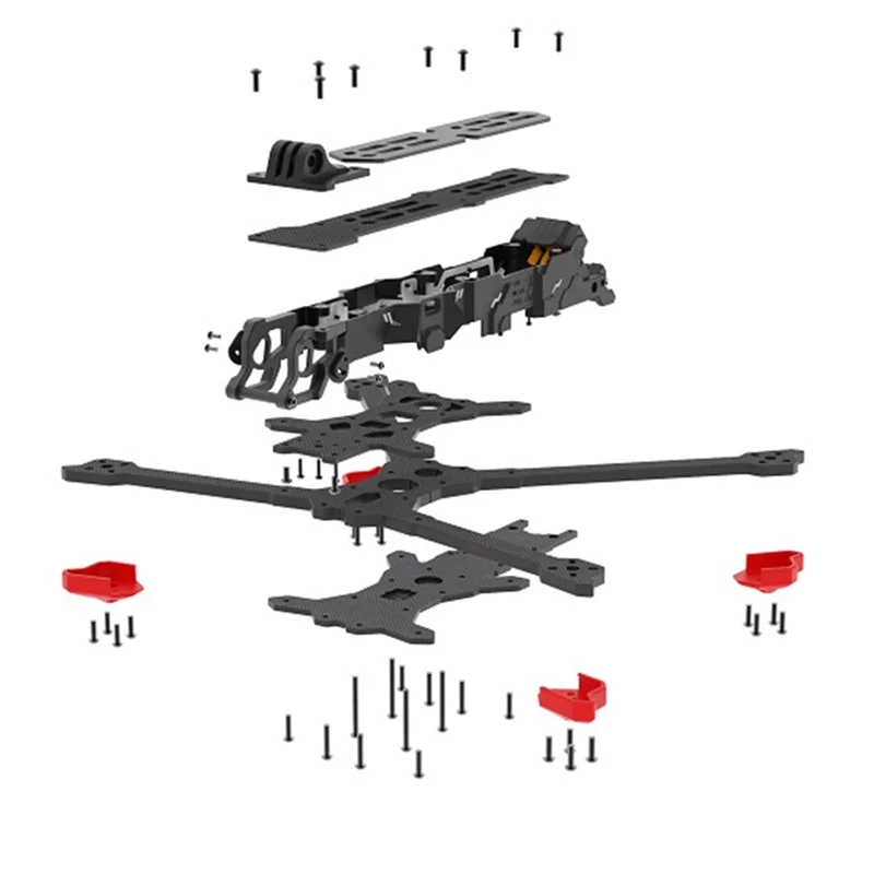 L53A-For Iflight Chimera7 Pro V2 O4 Pro FPV طقم إطارات 6 مللي متر الذراع أجهزة الاستقبال عن بعد أجزاء الطائرة بدون طيار