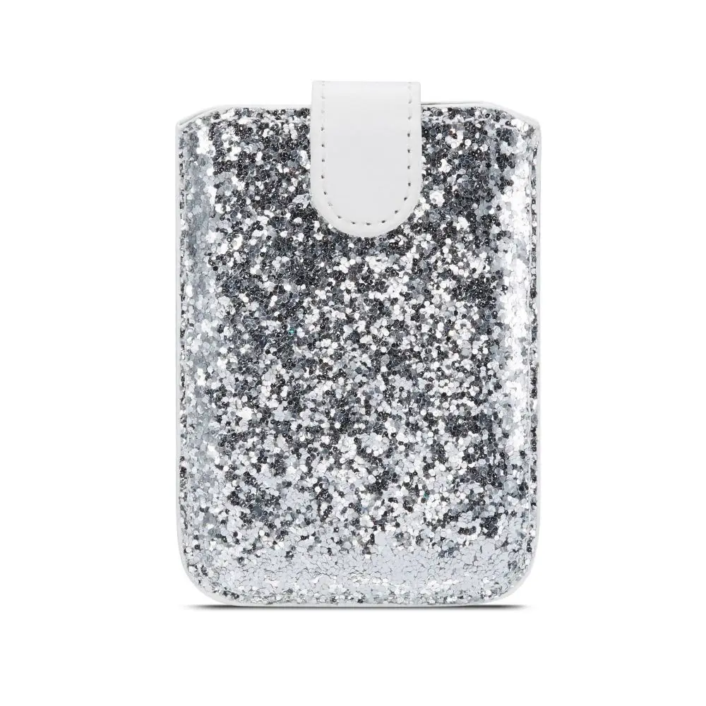 Adhesive Sticker RFID Blocking Credit Card Holder Glitter Bling 5 Cards Credit ID Card Pocket Multi-color Waterproof