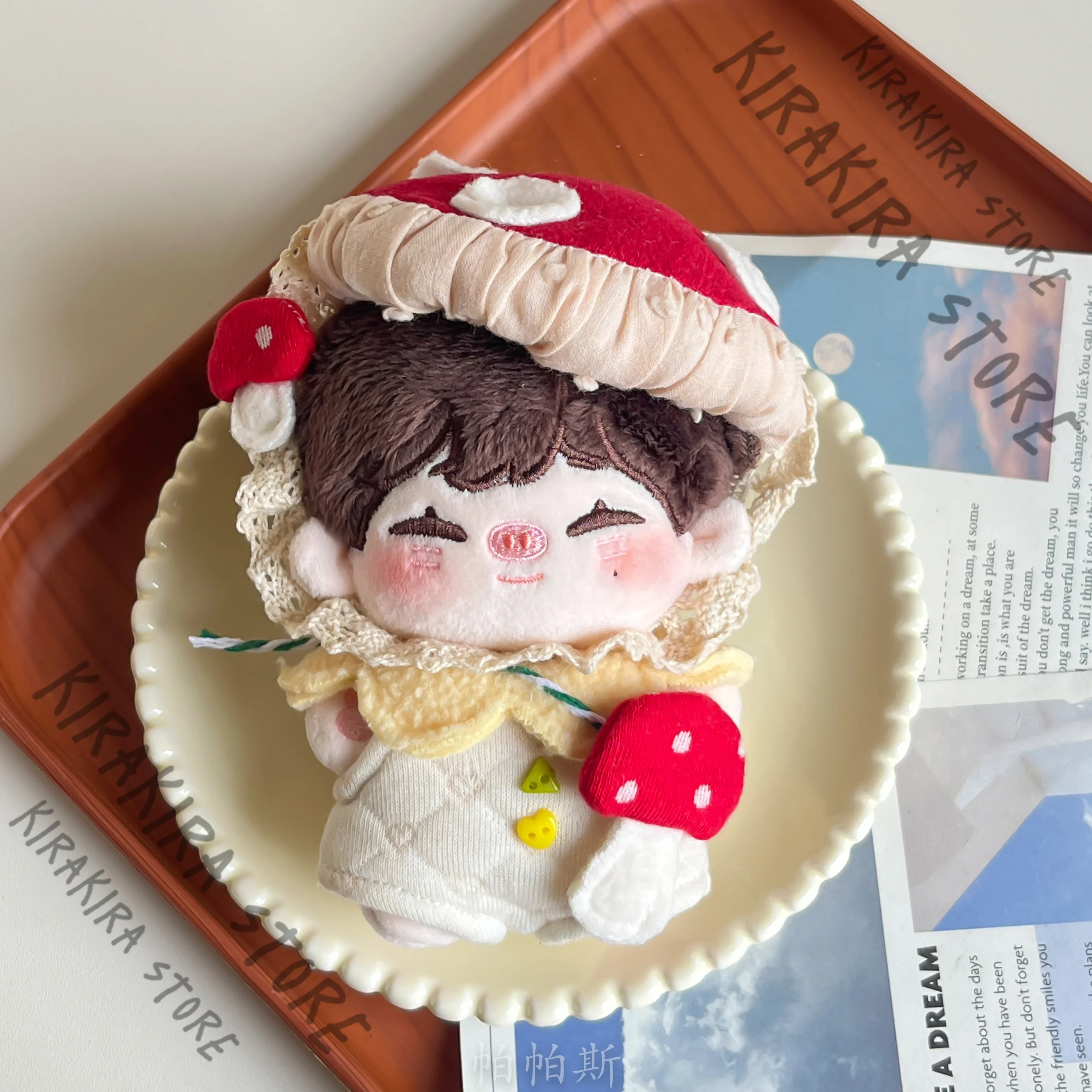 التميمة الملابس الفطر على شكل دعوى 10 سنتيمتر Maumet الزي تأثيري أنيمي Kawaii الملابس القطنية (بدون دمى) هدايا عيد الميلاد