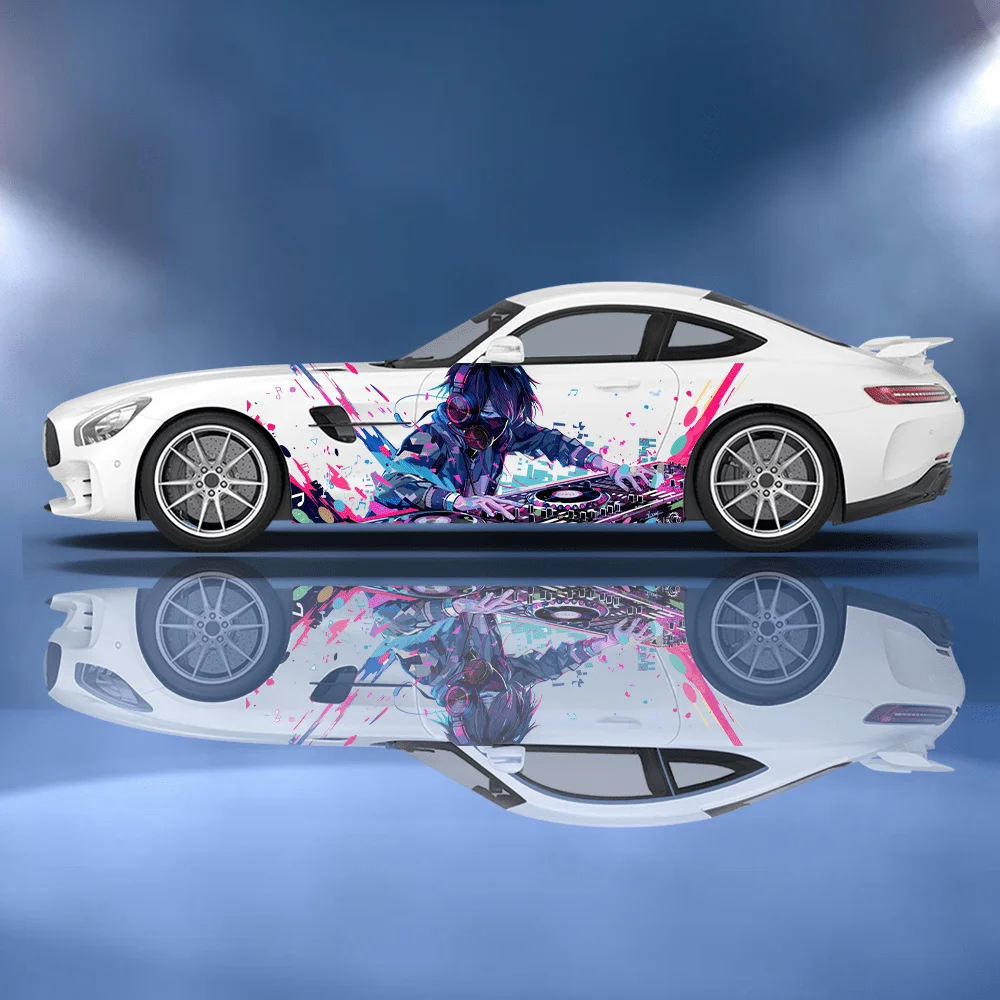 

Наклейка на автомобиль с изображением диджея, управляющего микшером; наклейка на весь кузов автомобиля; декоративная наклейка, скрывающая царапины; водонепроницаемая наклейка на автомобиль. Виниловые пленки для автомобилей