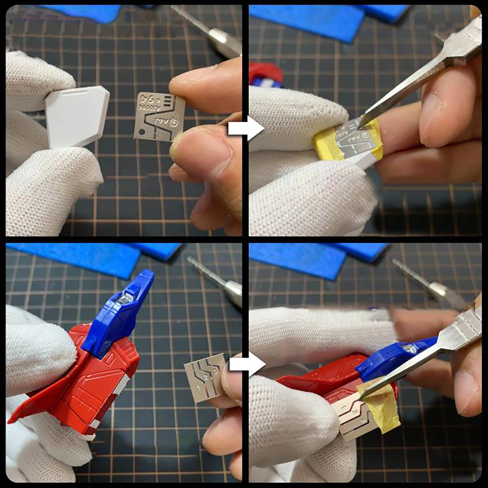 Imagem -06 - Chip-shaped Scoring Gravura Ferramenta Régua Auxiliar Modelo Militar Gundam Modificação Detalhe do Corpo Aj0094 Scriber Line Tools