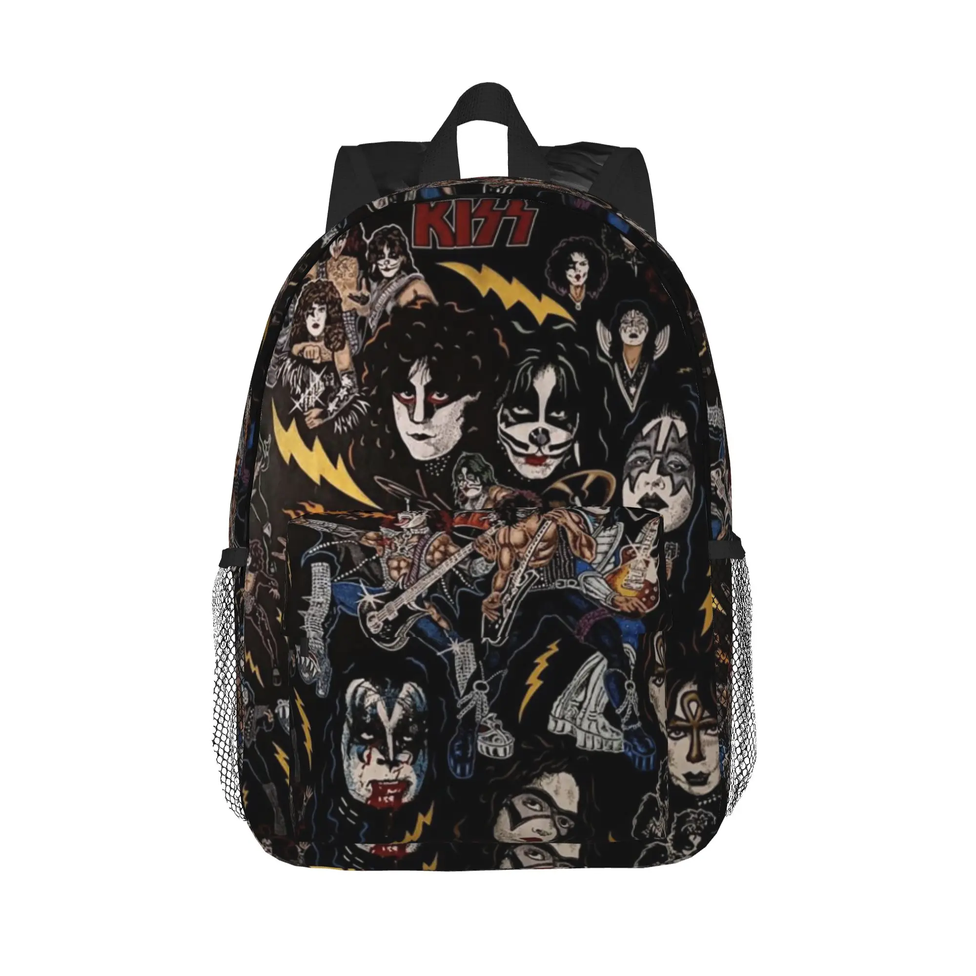 Heavy Metal Rock Music Band Kiss Backpack Hot Sale Daypack Large Capacity Boy Girl BookBag Shoulder Bag for Men Women School Bag