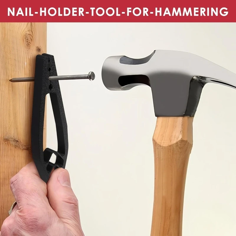 Anti-slip Nail Holder Safety Hammering Tool Portable Nail Fixing Clamp Random Color Multifunctional Finger Protector Pliers Hous