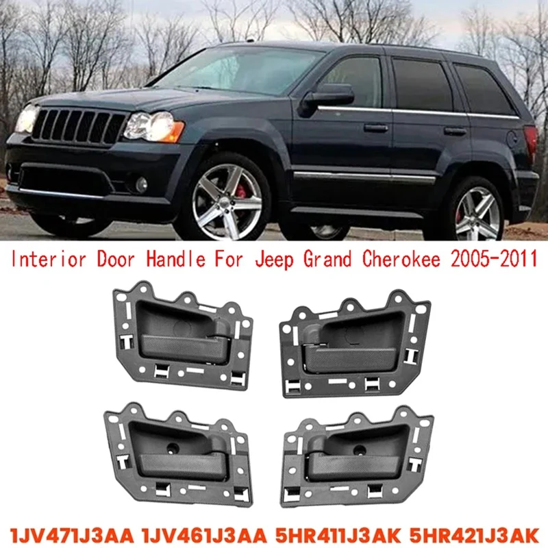 

1 комплект, 4 шт., ручка для межкомнатной двери автомобиля для Jeep Grand Cherokee 2005-2011