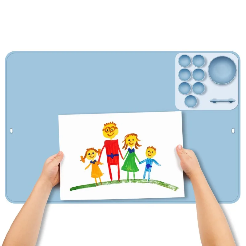 

Silicone Painting Mat Artist for Kids Gift Clay DIY Creations Large Silicone Mats for Crafts Paint Mats with Bowl