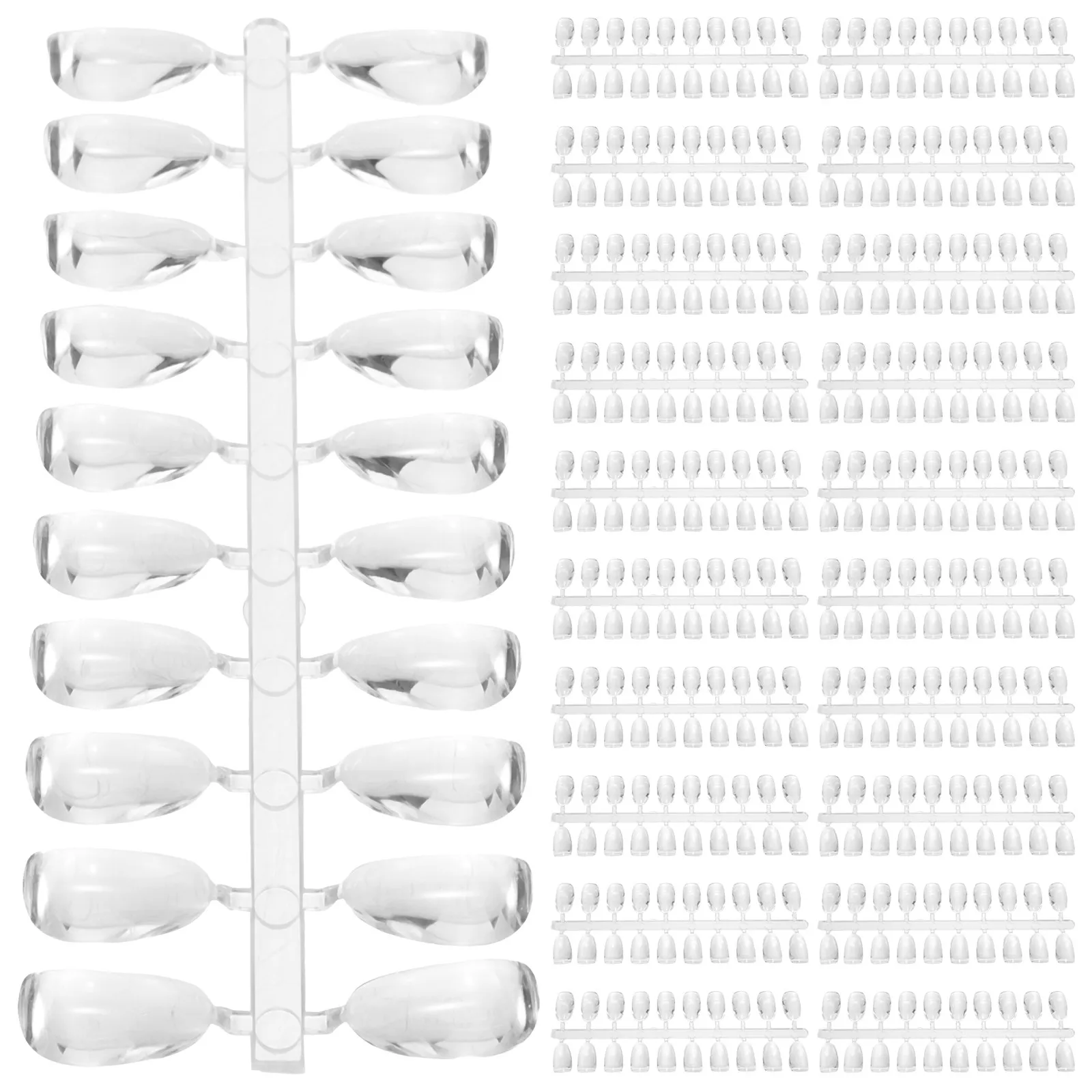 

200Pcs Nail Color Display Boards Ps Material Elegant Classic Design for Nail Polish Practice Manicure Sample Display Salon