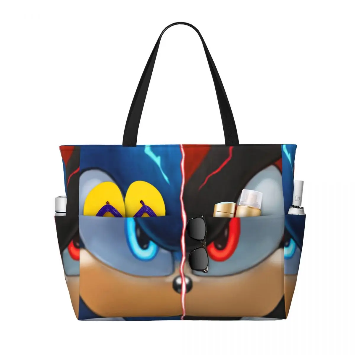 Sonic Shadow Beach Tote Bag Sport Gym Yoga Duffle Large Tote Bag Women Travel Bag Fitness bag
