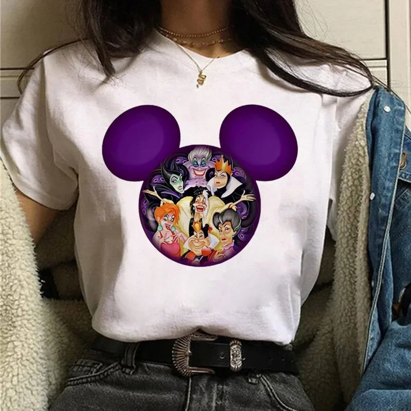 Villain Queen Cute Cartoon Print Friends Street Breathable Women's Short Sleeve Fashion Casual Summer Trendy Wear T-Shirt