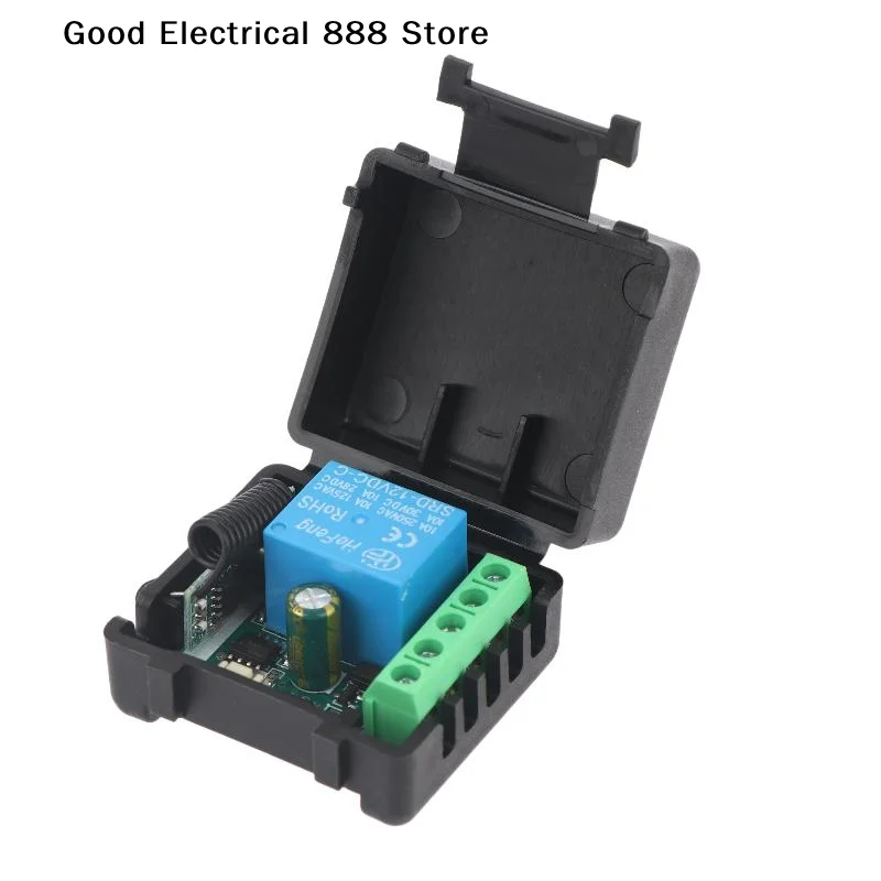 【G】DC12V Single Channel Wireless Relay Board 433.92M Remote Module Self Lock Interlock Protective Shell For Lamp Motor Control