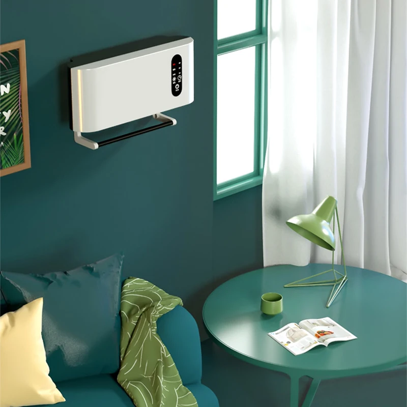 Riscaldatore a parete, riscaldatore ad aria per uso domestico da 2000W, ventilatore ad aria calda con telecomando da tavolo, riscaldatore elettrico istantaneo da bagno