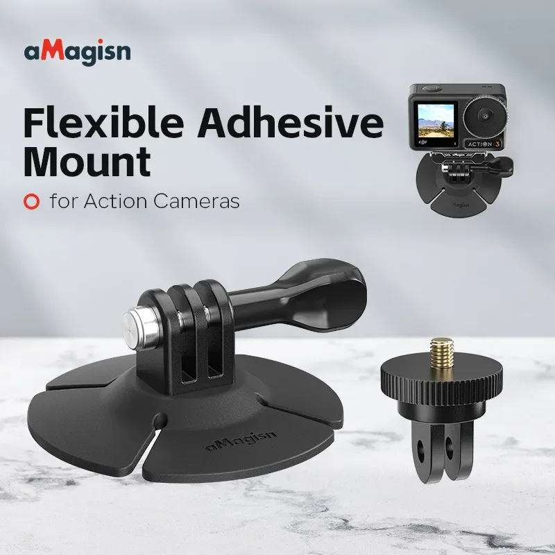 aMagisn Flex Adhesive Base for DJI/GoPro/Insta360 Action Camera Helmets