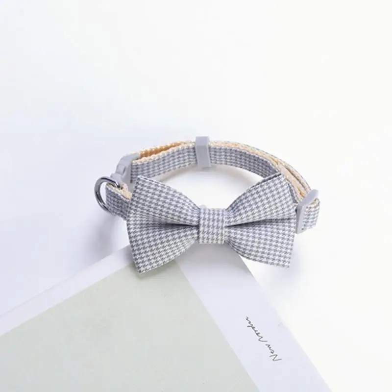 Cat Collar Buckle New Lattice Polyester For Puppy Kittens Necklace Cat Appliance Pet Collar Houndstooth Small Dog Collar