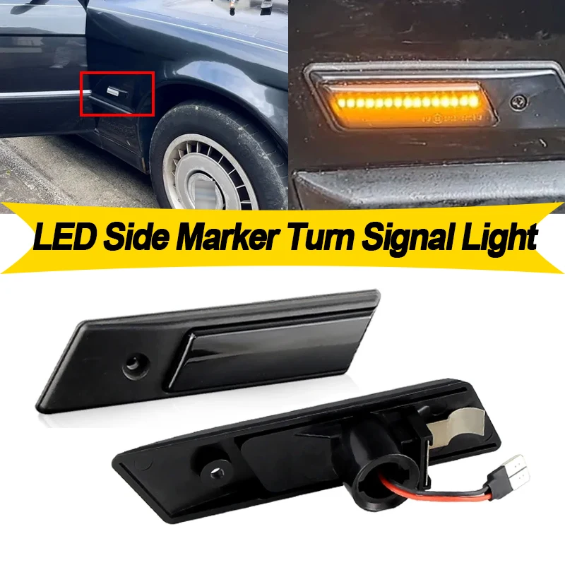 

2 шт. светодиодный боковой указатель поворота, индикаторная лампа для BMW E34 5 серии 1988-1992 1993 1994 для BMW E32 серии 7 1987-1993 гг.