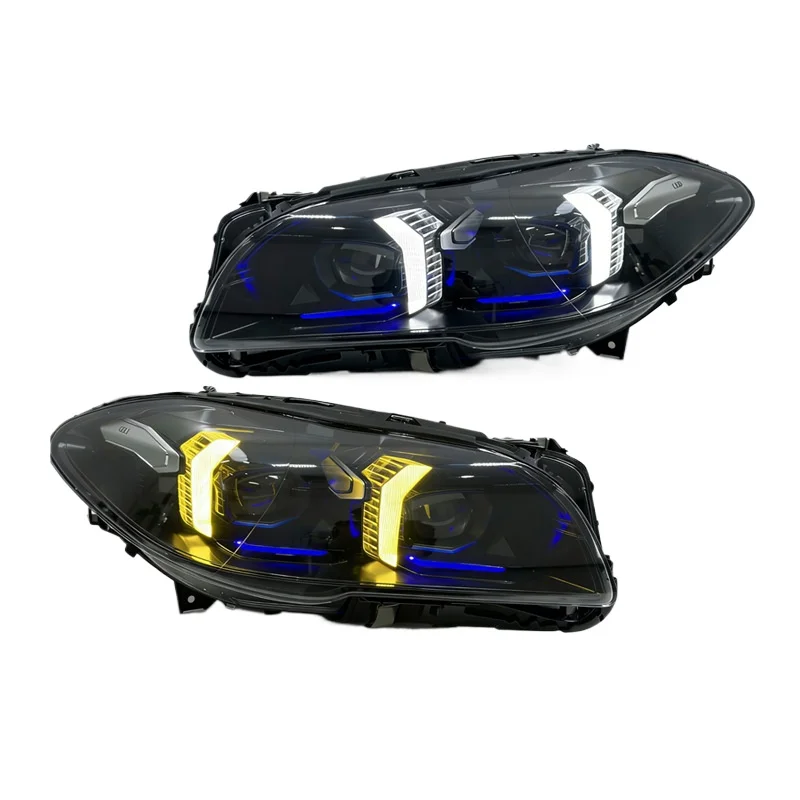 

-For Fang-Style LED Headlight Assembly for 5 Series F10 F18 2010-2017 Projector Lens LED DRL Sequential Turn Signal^
