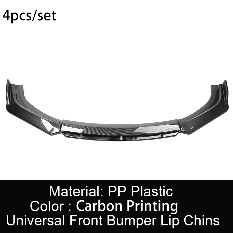 For Audi A4 S4 A6 S6 Wagon Awant B6 B7 B8 Universal Front Lip Bumper Universal Spoiler Splitter Diffuser Bodykit Accessories